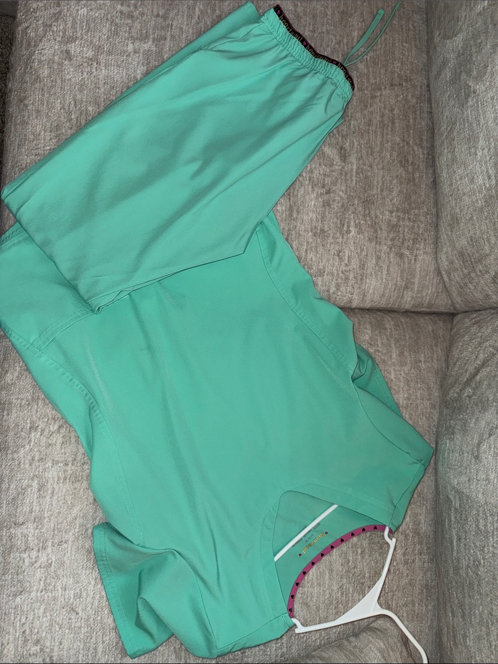 Heart Soul Mint Green Scrub Top and Pants Set